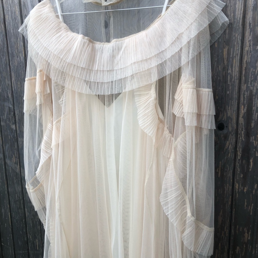 Tulle and silk combo tunic - Picture 6 of 9